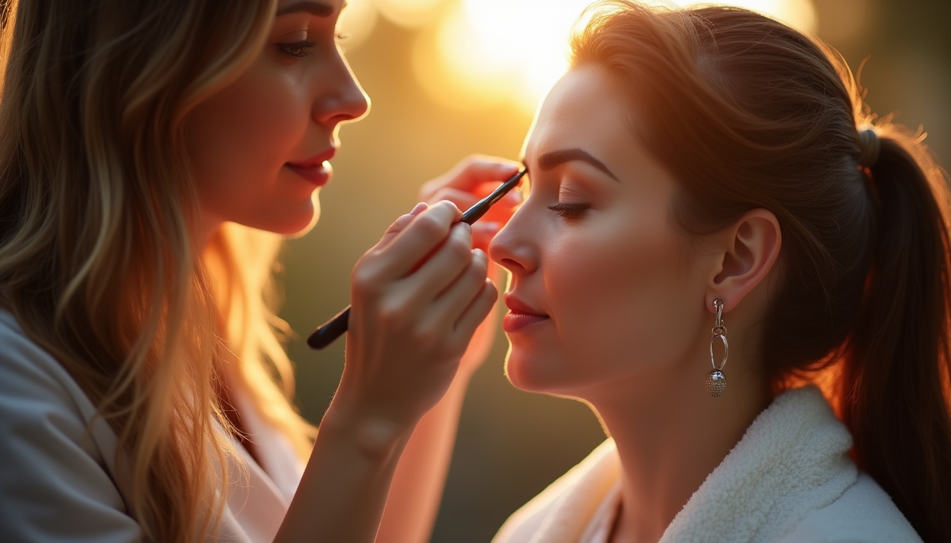 Femeie zâmbind, cu sprâncene perfect conturate prin micropigmentare în Craiova